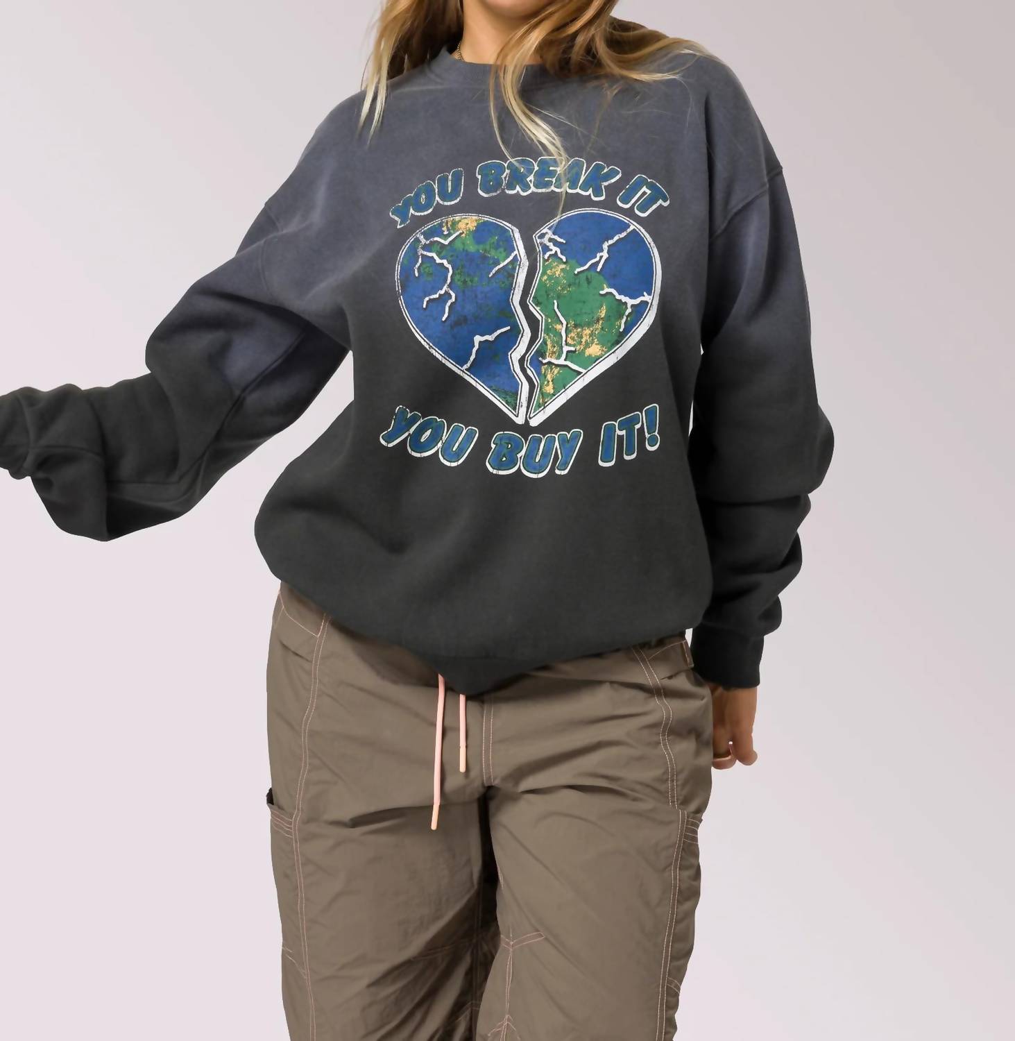 

Толстовка унисекс You Break It Crew черного цвета Parks Project, черный