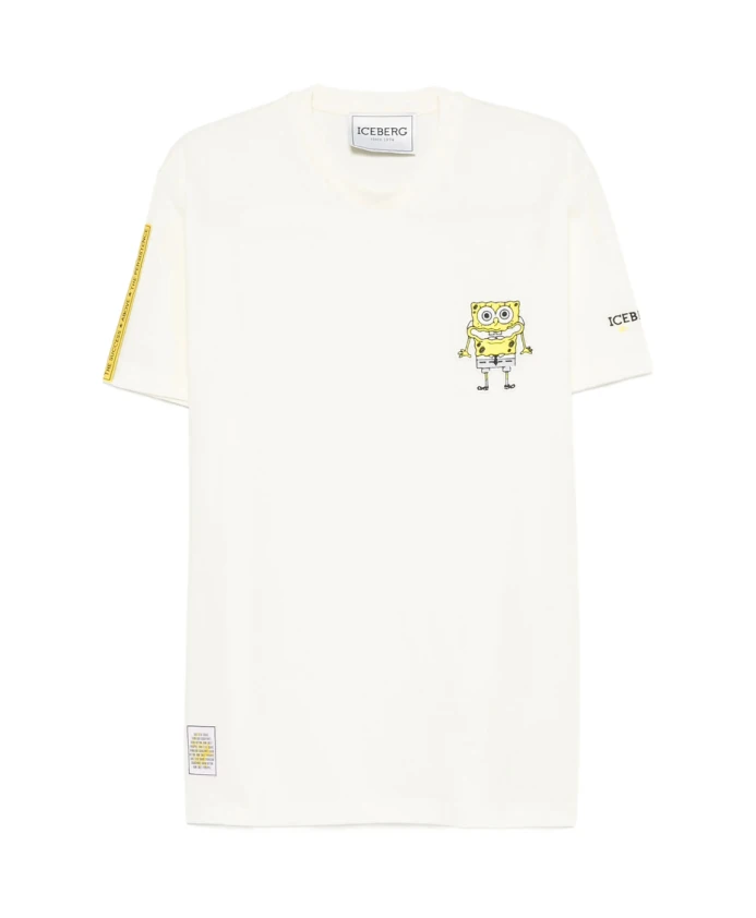 

Футболка с круглым вырезом и графическим изображением Губки Боба Iceberg, белый