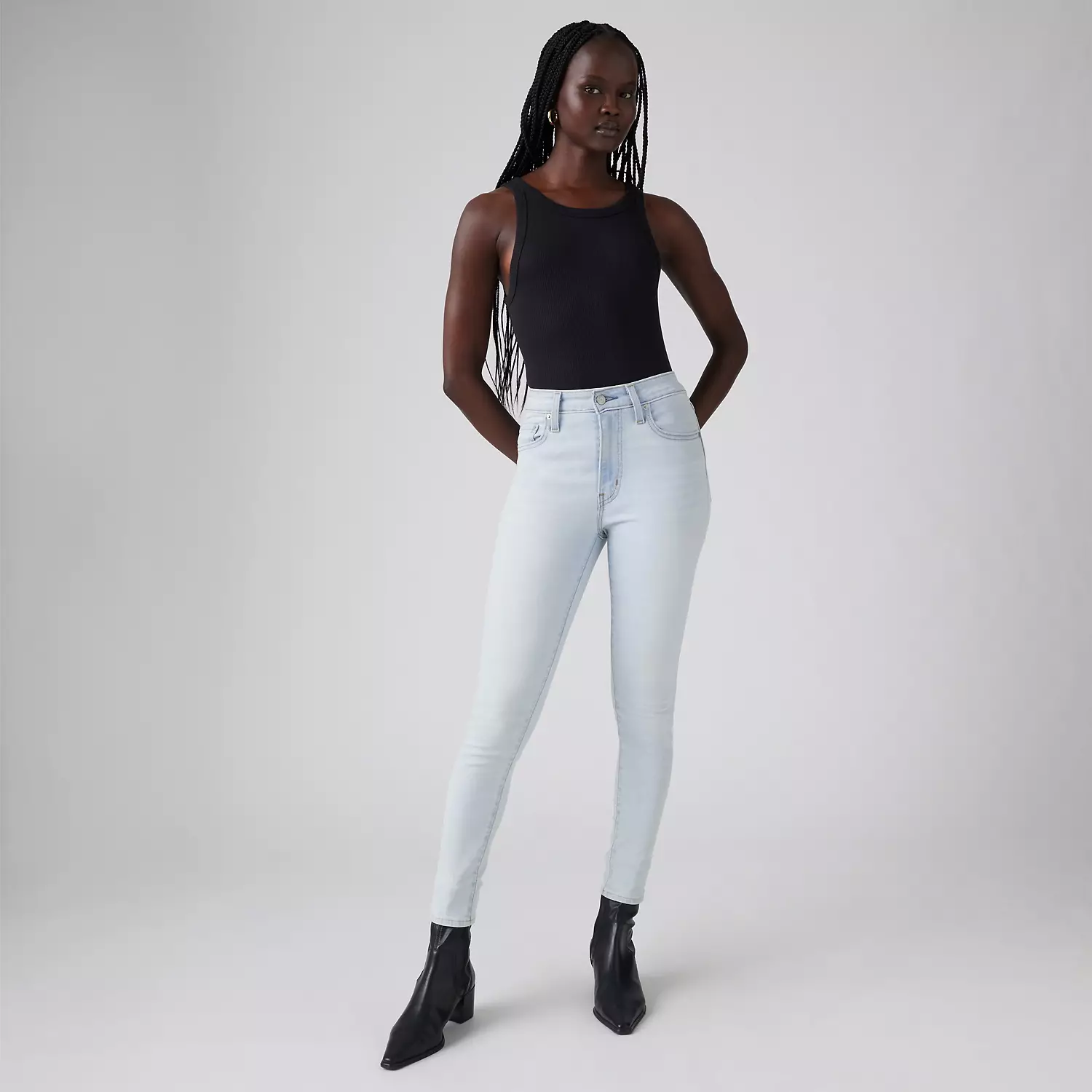 

721 Узкие женские джинсы с высокой посадкой Levi's, цвет Flip Through - Light Wash