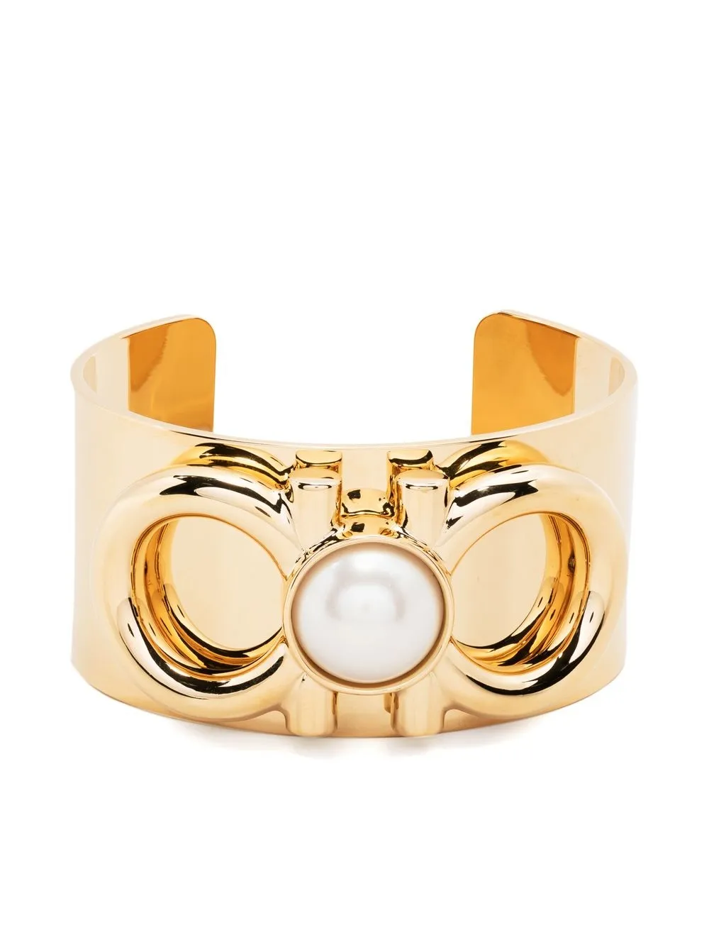 

Браслет-кафф Gancini Ferragamo, золотой