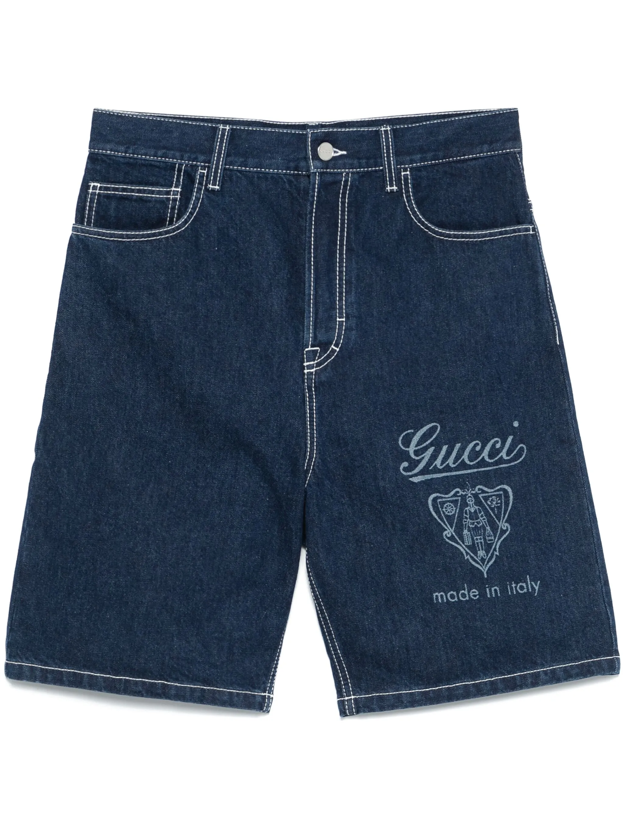 Джинсовые шорты Gucci, синий