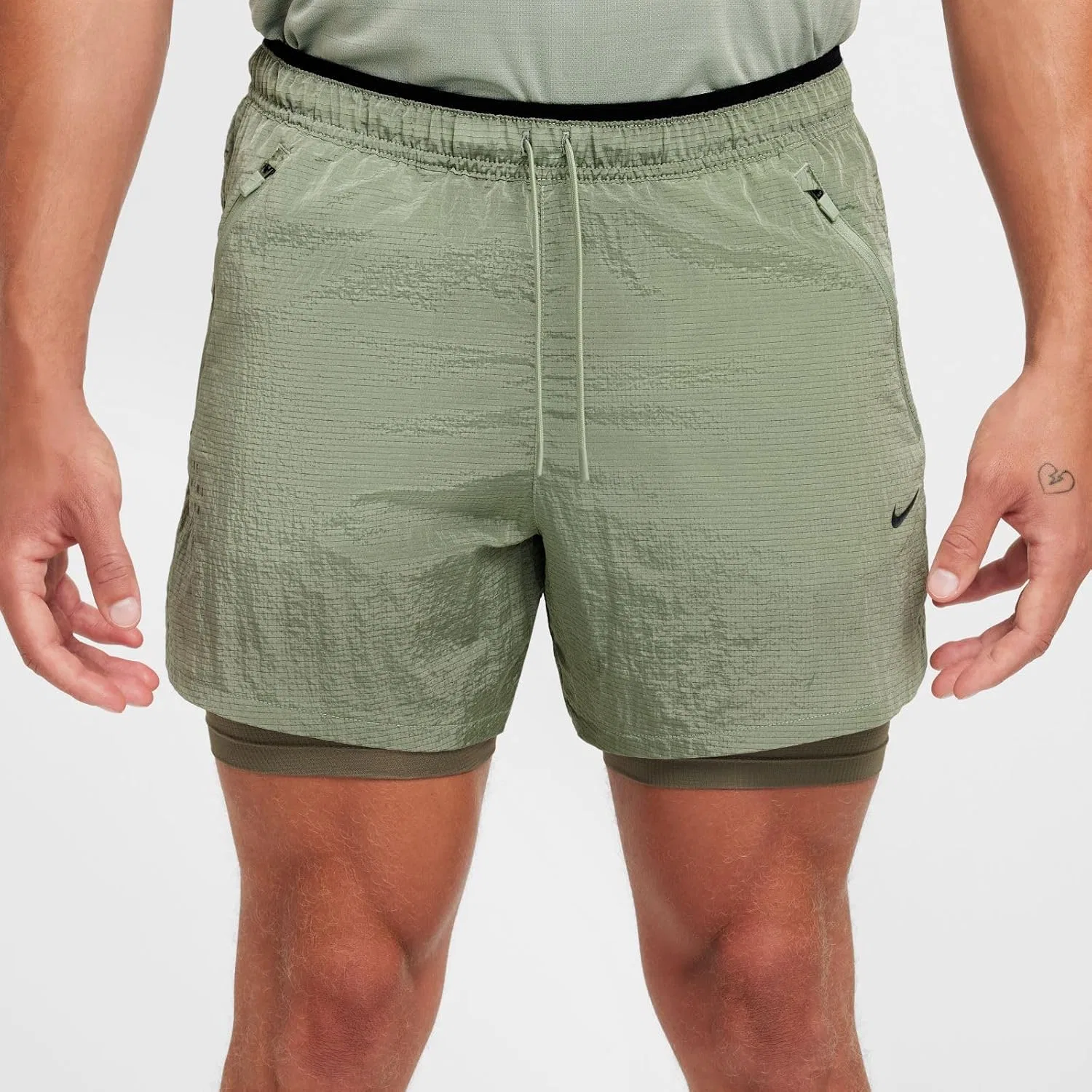 Шорты Nike Mens Stride Running Division Wasserabweisende Dri-fit-laufshorts с дизайном 2-в-1 Für Herren (около 12,5 см) — фото 4