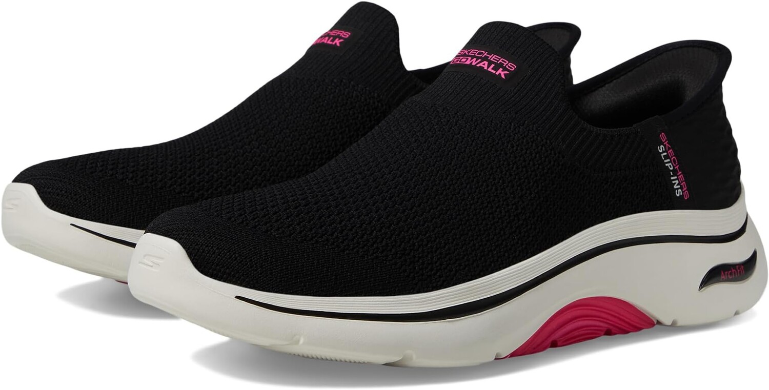 

Кроссовки SKECHERS Performance Go Walk Arch Fit 2.0 Val Hands Free Slip-Ins, цвет Black/Hot Pink