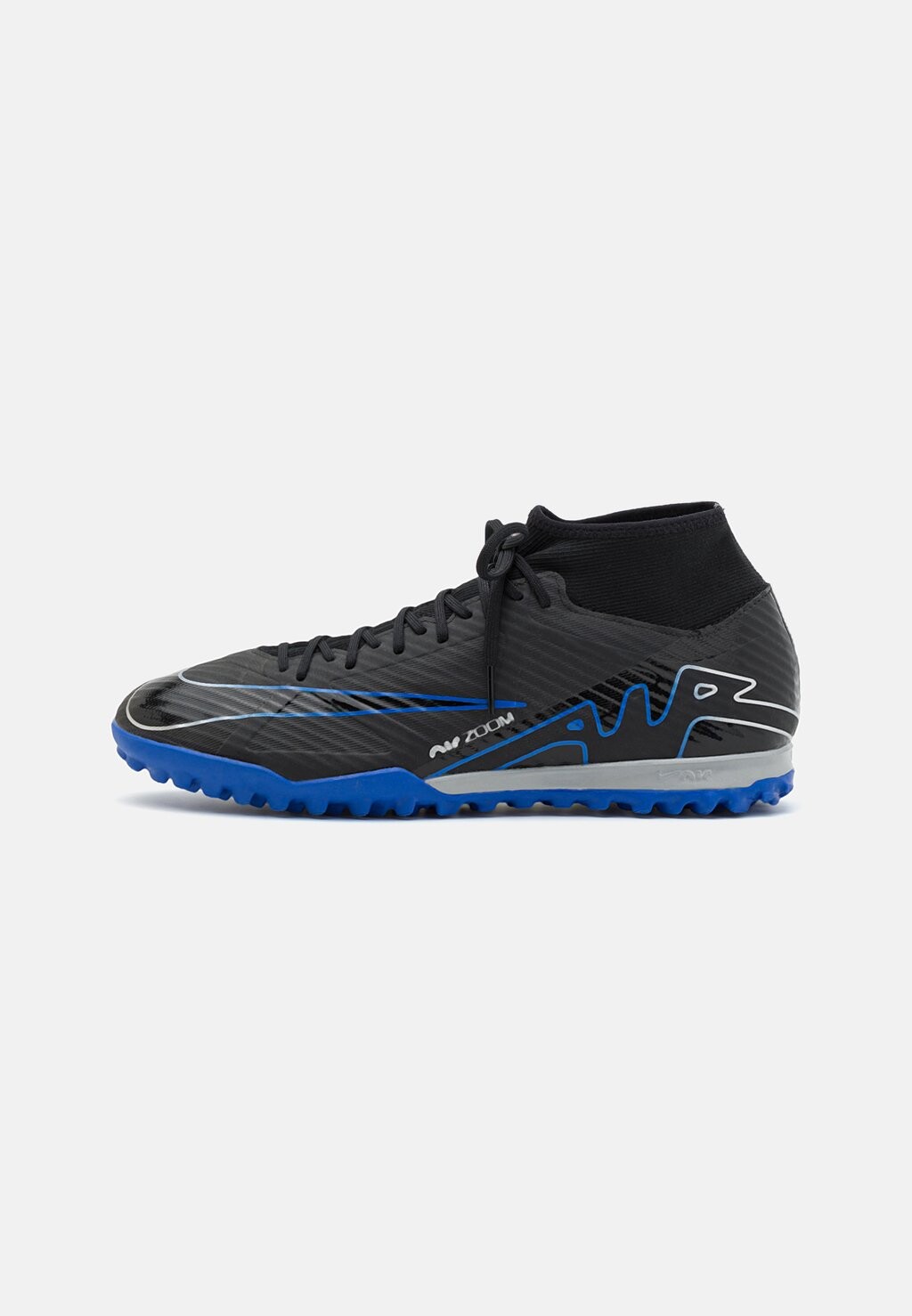 

Ботинки Nike ZOOM MERCURIAL 9 ACADEMY TF, цвет Black/Chrome/Hyper Royal
