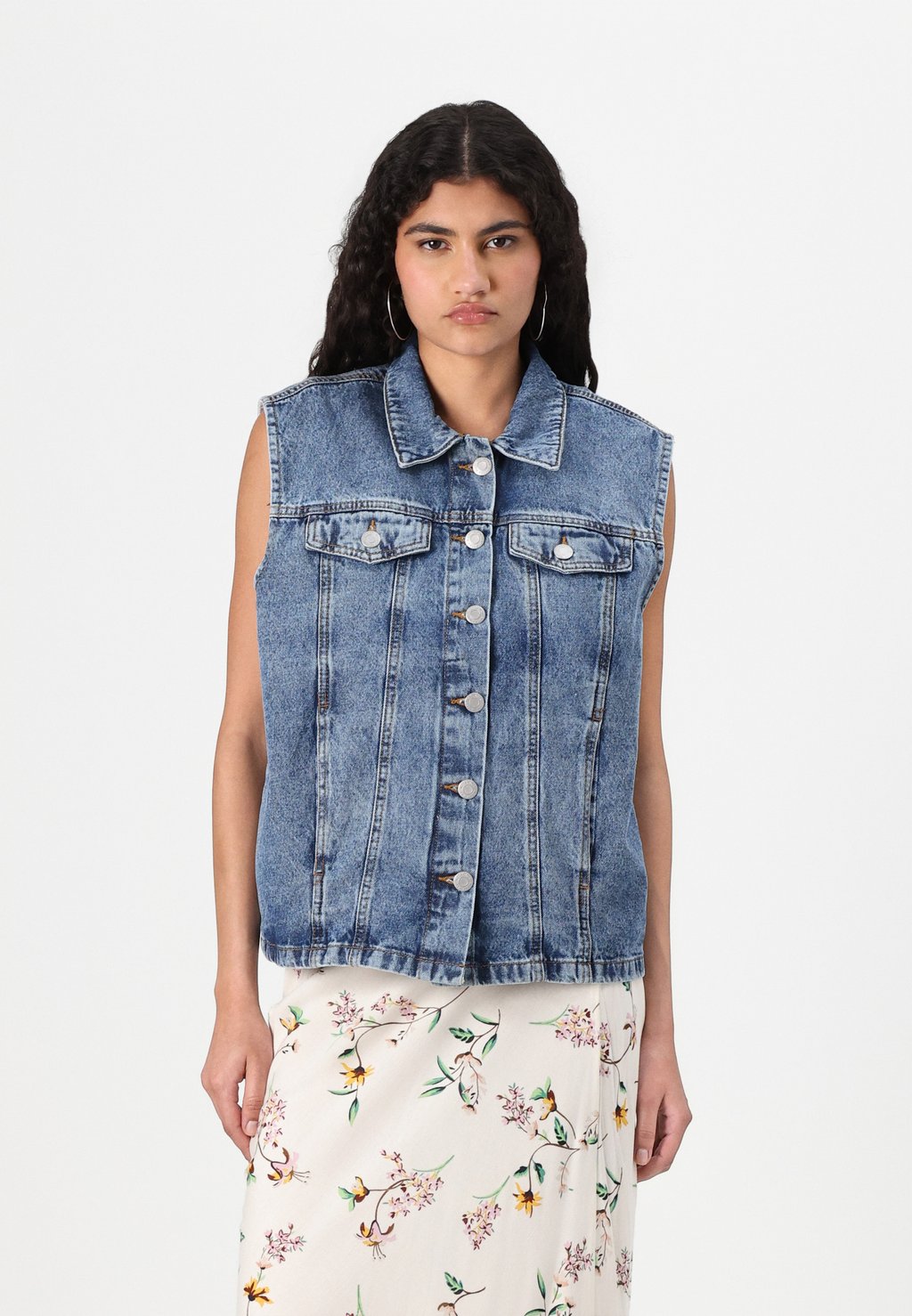 

Жилет NMMAMI OVERSIZE VEST Noisy May, цвет Medium Blue Denim