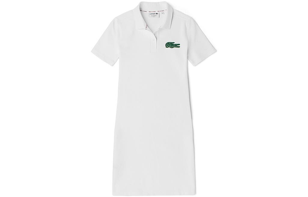 

Платье с короткими рукавами женское белое Lacoste
