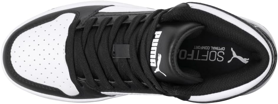 Кроссовки PUMA Rebound Layup Mid для мальчиков, белый/черный — фото 4