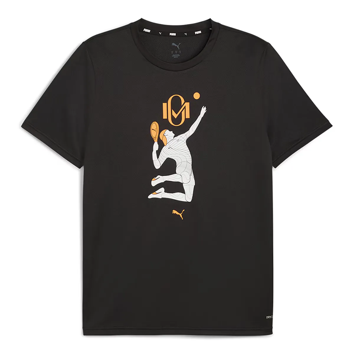 

Футболка с рисунком Puma Momo для мужчин, футболка для игры в падель, черный
