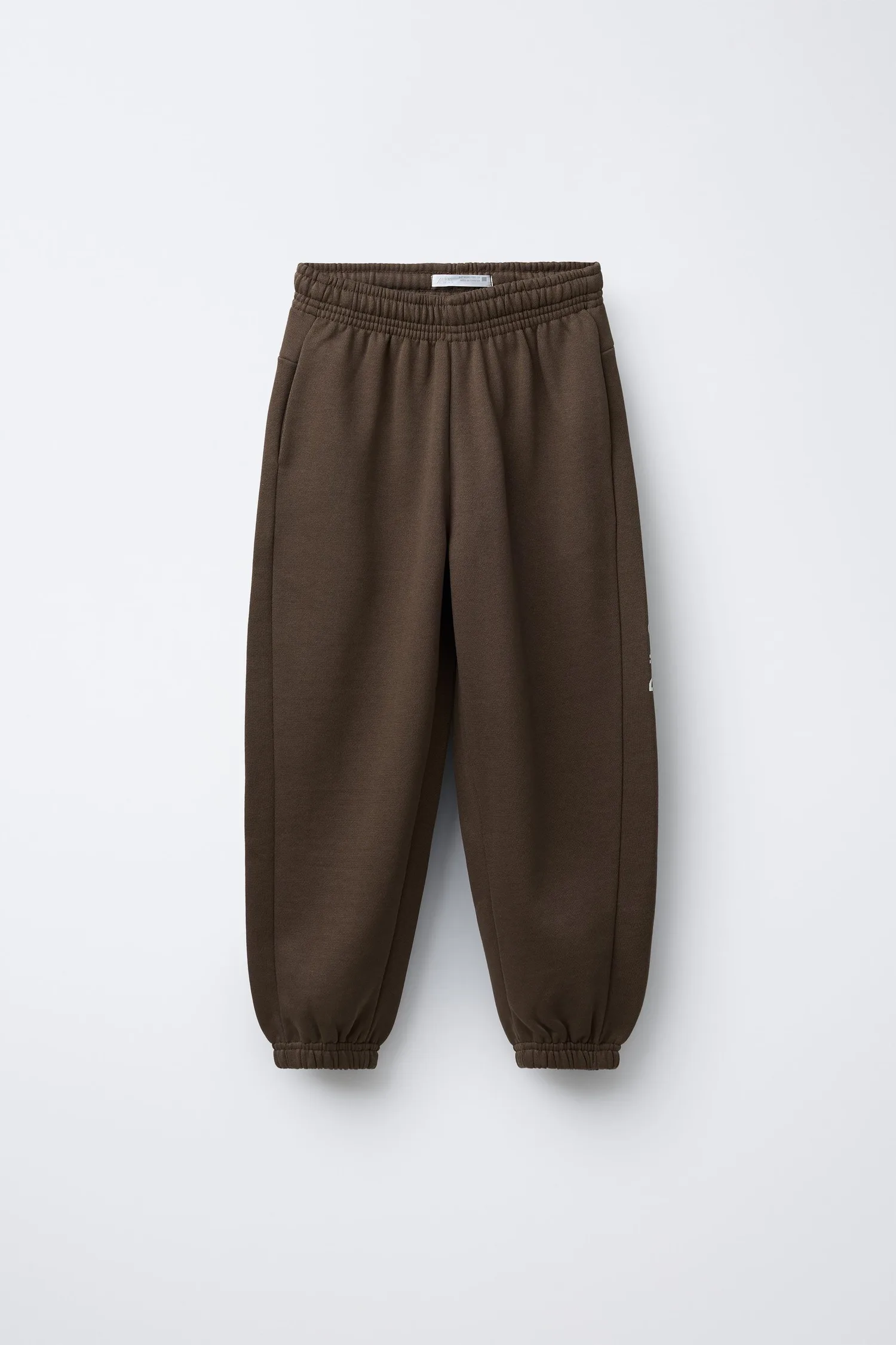 Спортивные штаны с текстовым принтом Zara, коричневый