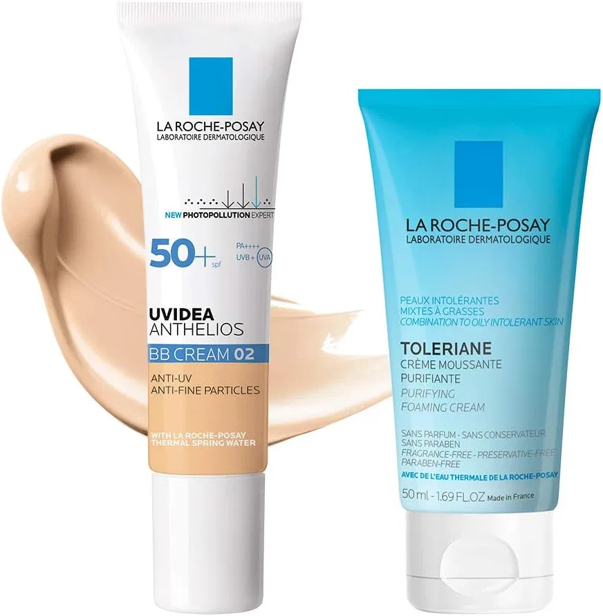 BB-крем La Roche-Posay UV Idea XL Protection BB 02 Натуральный SPF50+ 30 мл + умывание 50 мл, набор из 2