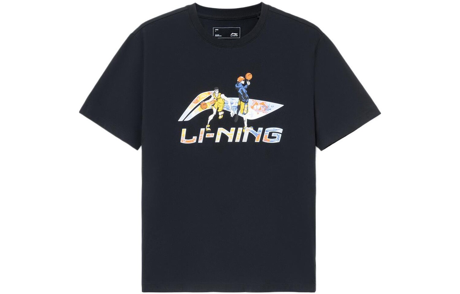 

Спортивная баскетбольная коллекция футболка мужская черная Lining, черный