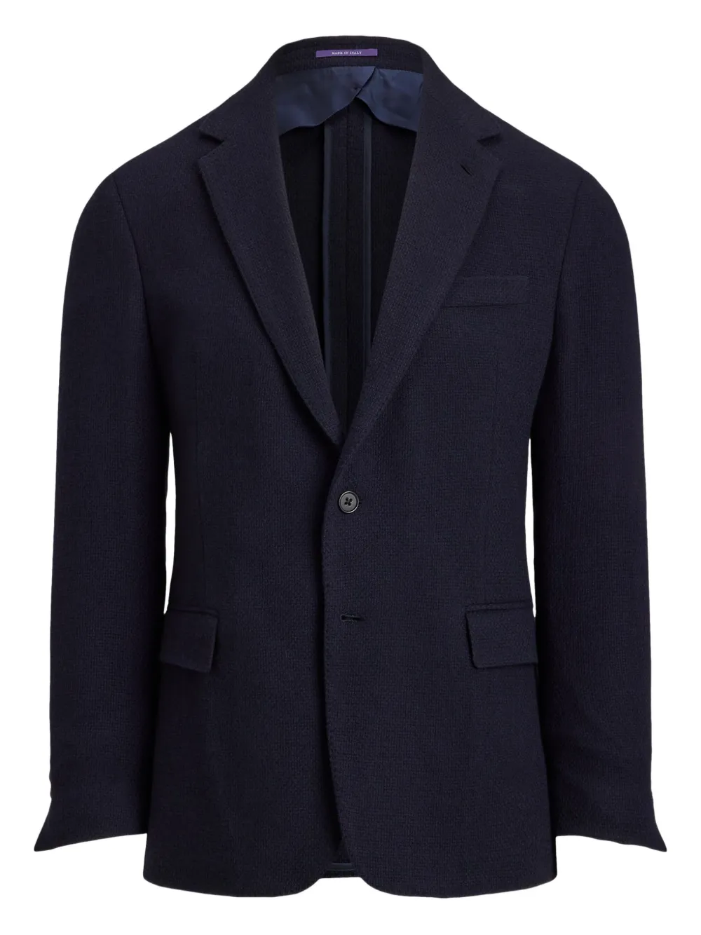 

Однобортный пиджак Hadley с открытым плетением Ralph Lauren Purple Label, синий