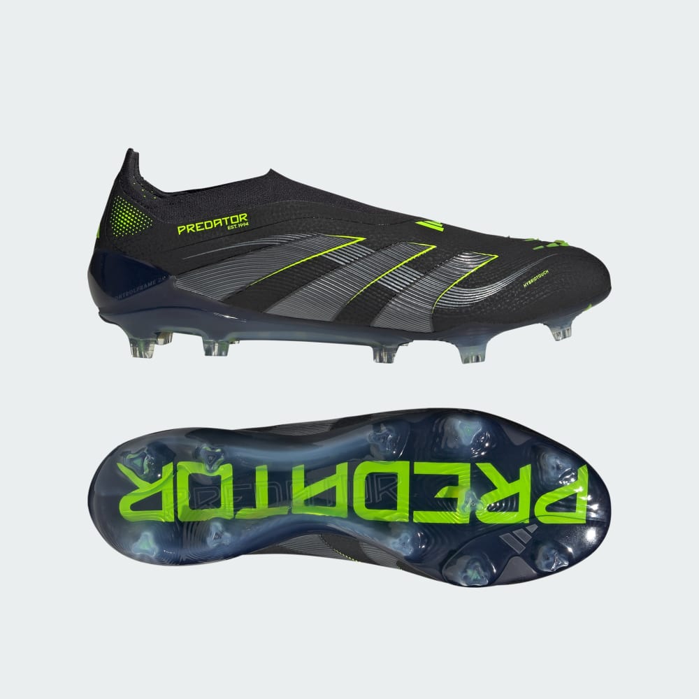 

Бутсы Adidas Predator Elite Laceless Firm Ground Cleats, цвет Core Black/Carbon/Lucid Lemon