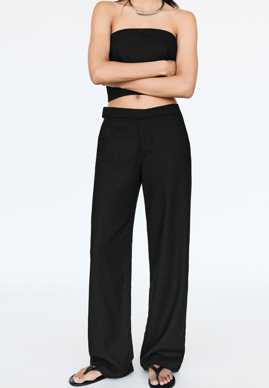 

Брюки PULL&BEAR RUSTIC WITH CROSSOVER WAIST, Black