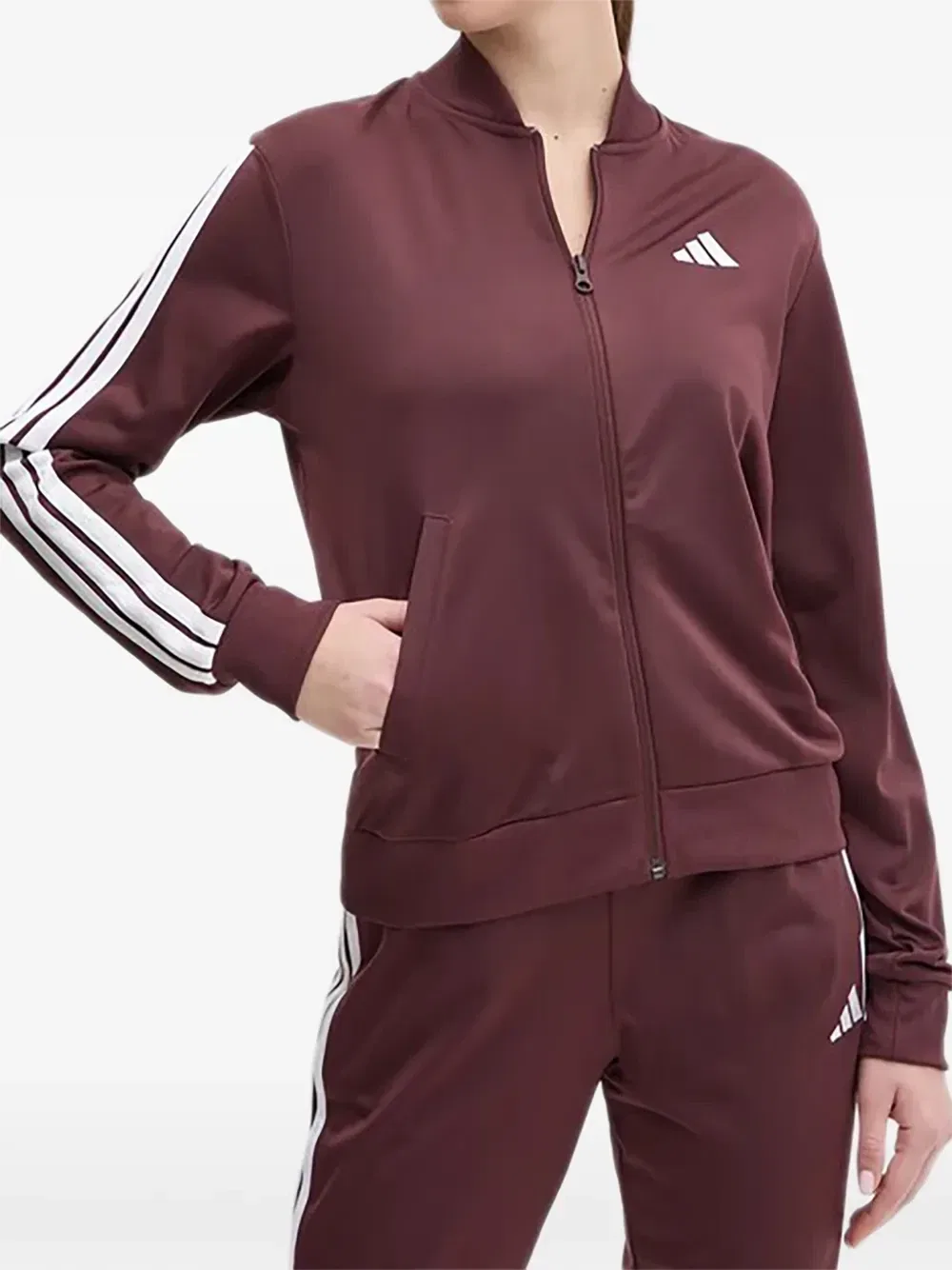 Спортивный костюм в полоску Adidas, красный — фото 3