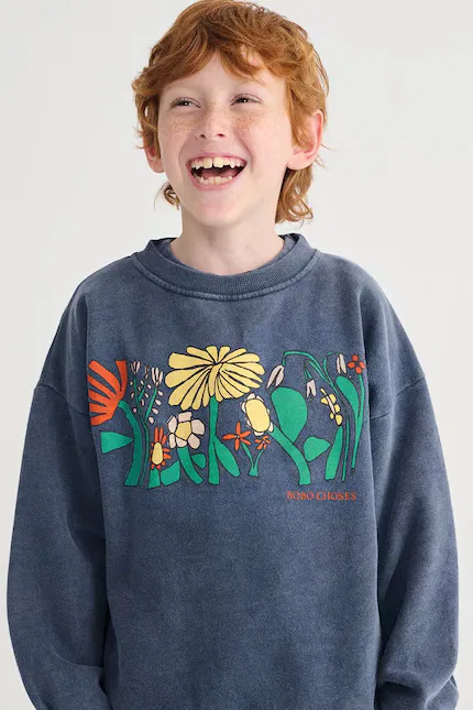 Толстовка из хлопка Color Herbalist Bobo Choses, синий