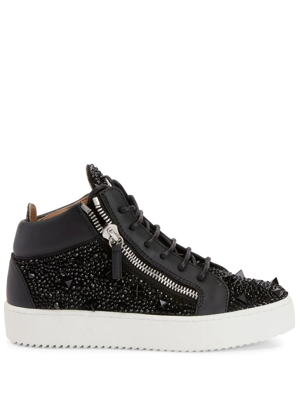 Кроссовки Kriss со стразами Giuseppe Zanotti, черный