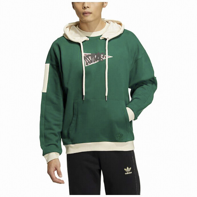 Толстовка Anti University Мужская темно-зеленая Adidas Originals, темно-зеленый — фото 4