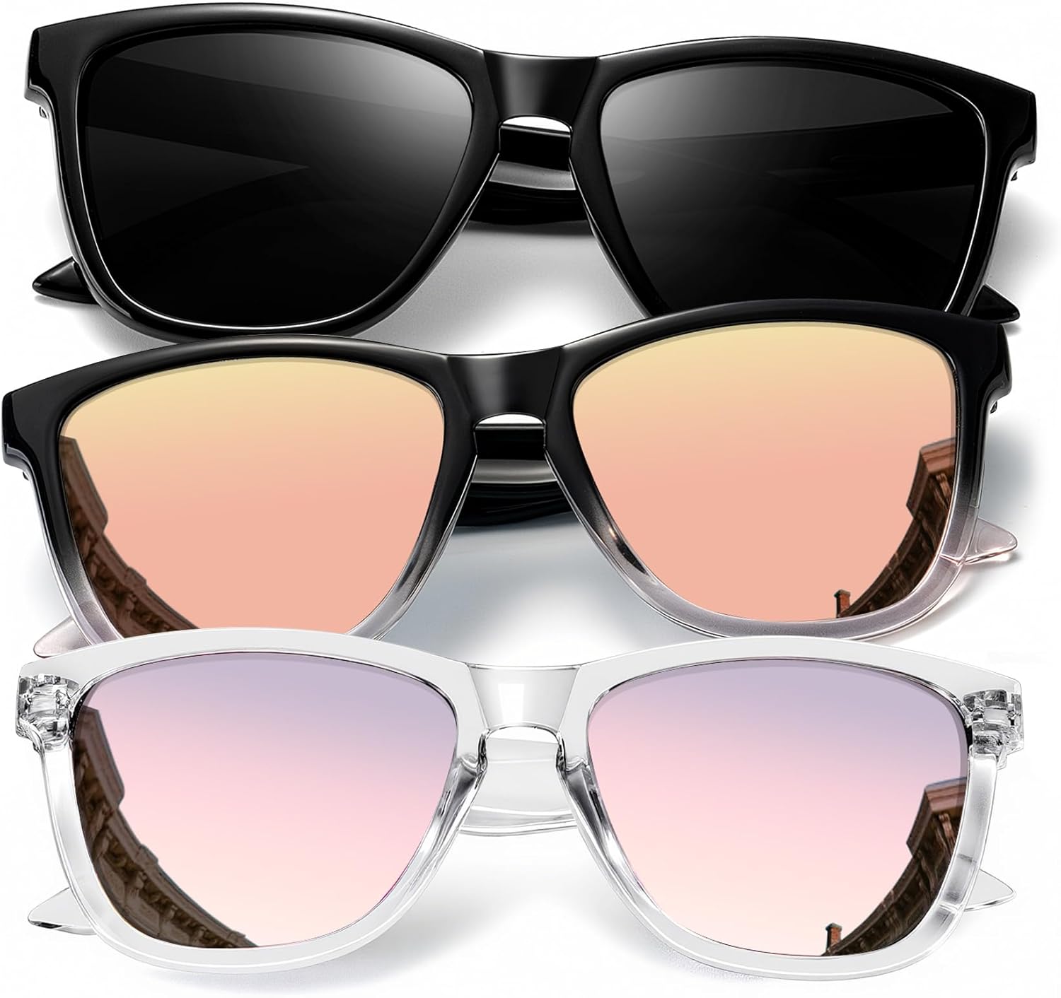 

Солнцезащитные очки KALIYADI для женщин, поляризованные, модные: ретро-солнцезащитные очки с защитой от УФ-излучения для путешествий и вождения, A07-black/Pink/Gold Pink