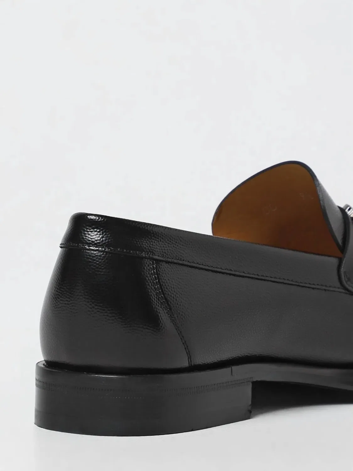 Salvatore Ferragamo Мужские кожаные мокасины темно-синего цвета — фото 3