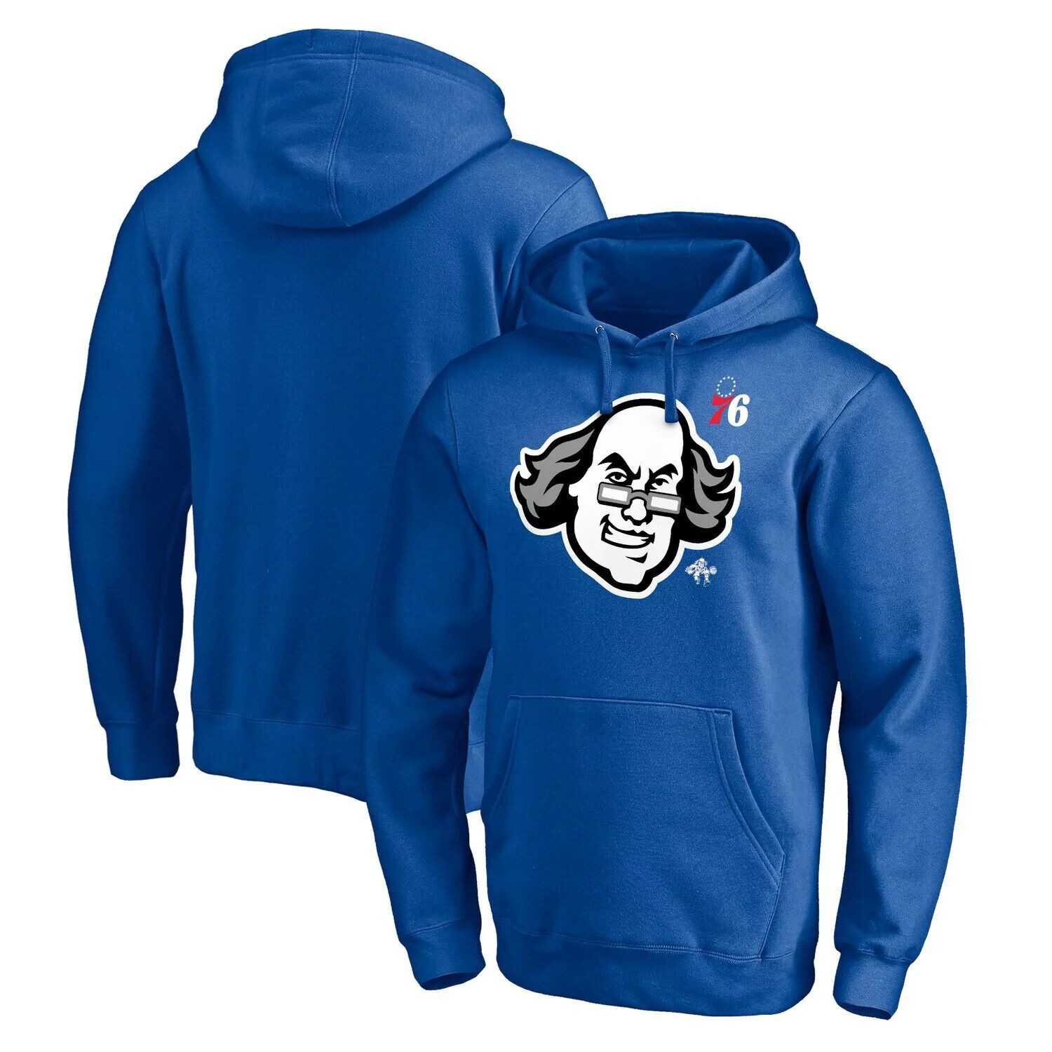 

Мужской приталенный пуловер с капюшоном Fanatics Royal Philadelphia 76ers Post Up Hometown Collection