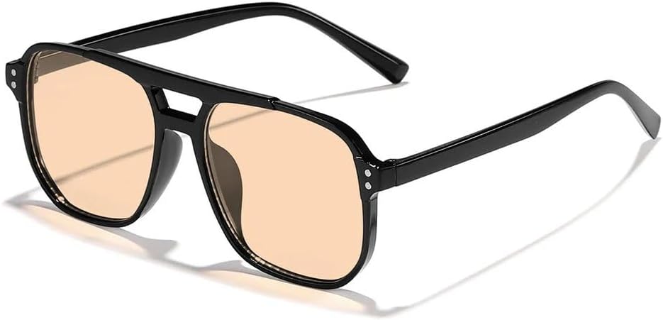 

Винтажные солнцезащитные очки для мужчин и женщин, квадратные солнцезащитные очки для мужчин и женщин, очки для активного отдыха с защитой от УФ-излучения UV400, очки с двойным лучом SKFGNX, 4