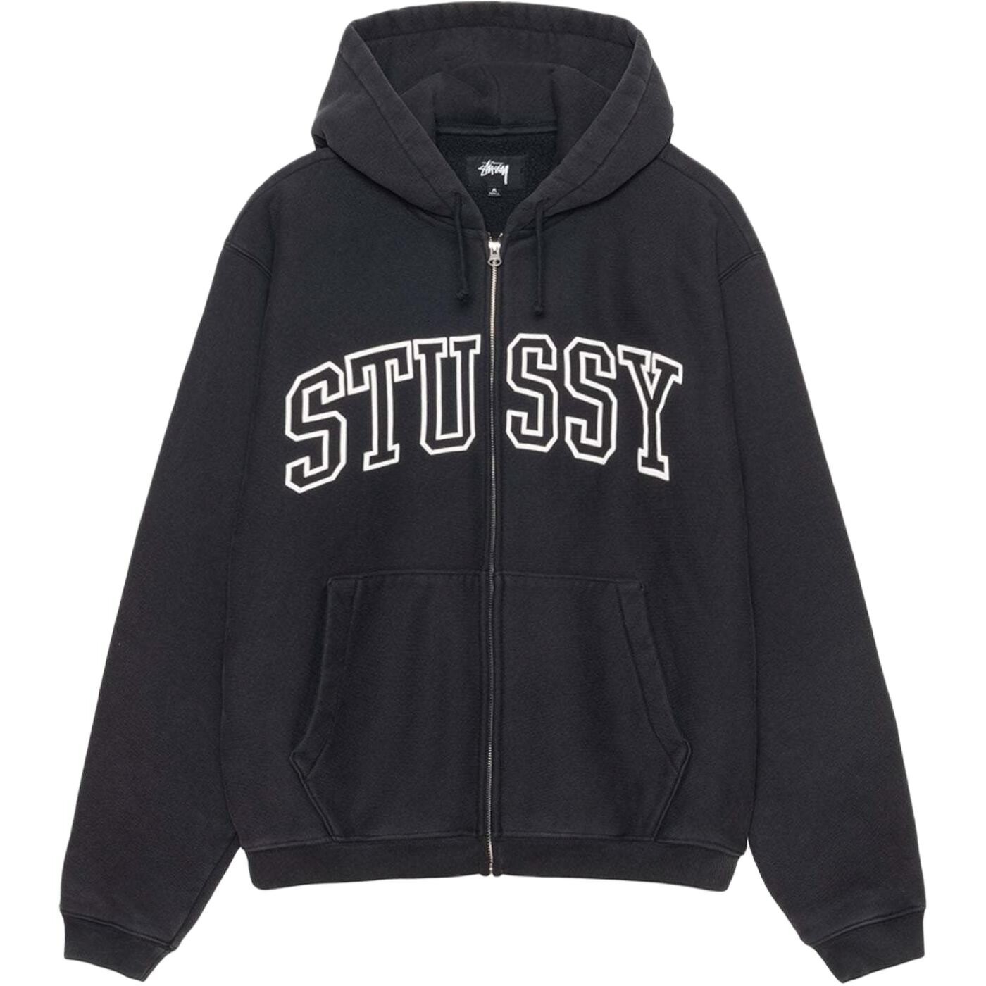 

Худи с застежкой-молнией Outline Stussy, черный