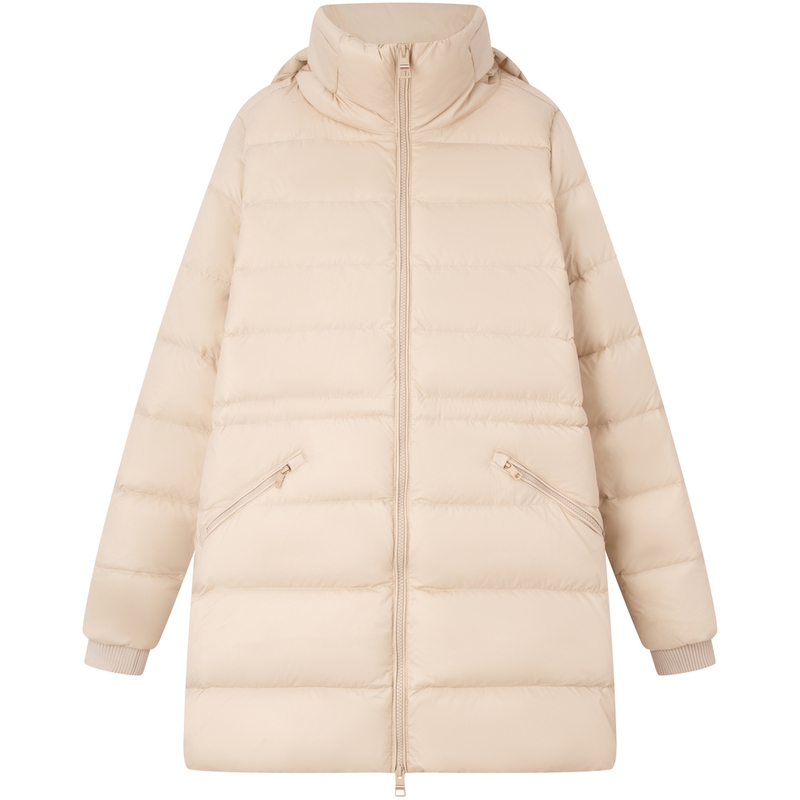 

Tommy Hilfiger Воротник-воронка Застёжка-молния Пуховик, Ecru ACI