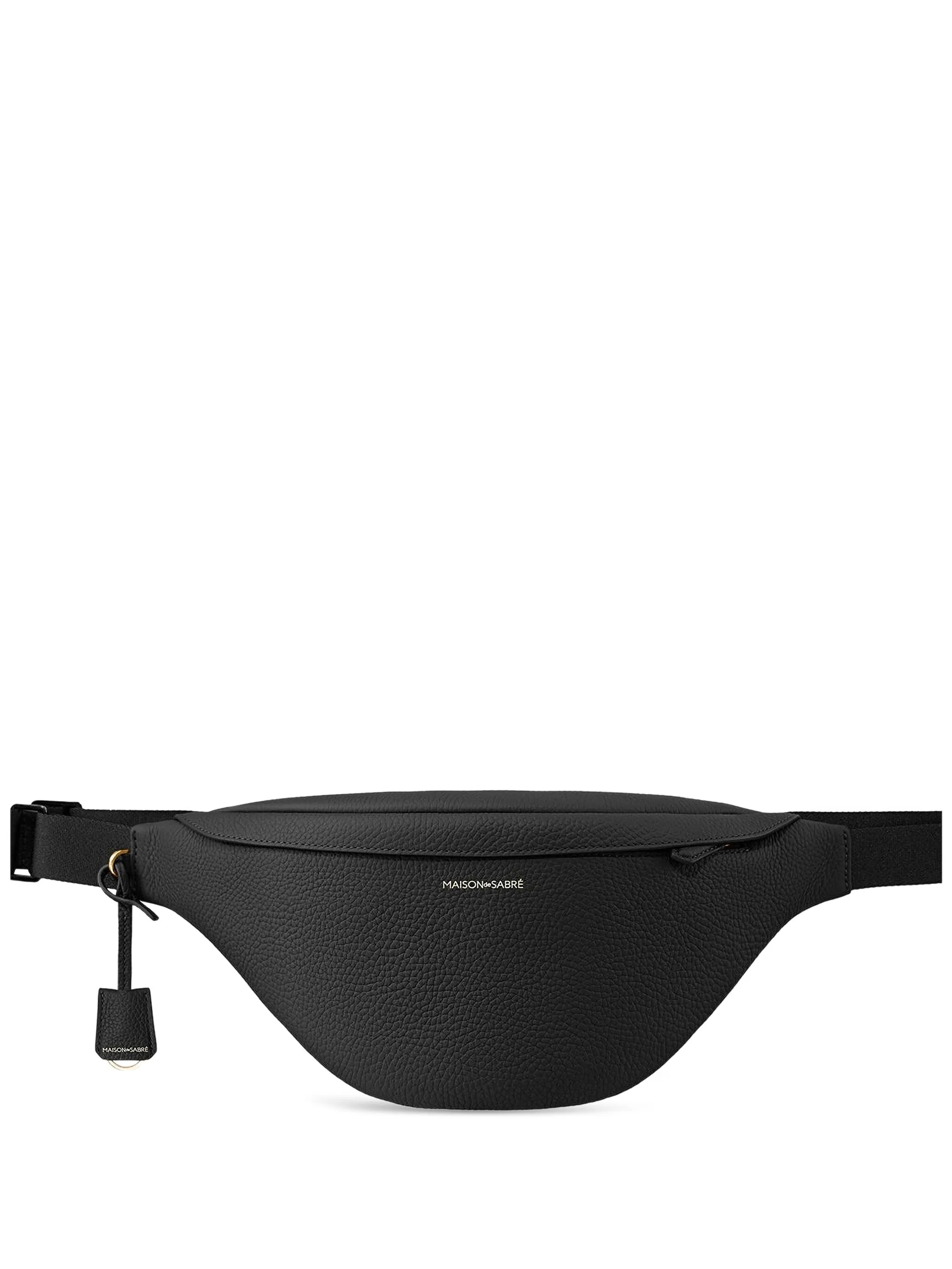 

Кожаная сумка через плечо на молнии Maison De Sabré, черный