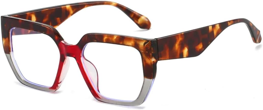 

Популярные модные квадратные солнцезащитные очки для женщин, ретро-очки с заклепками, мужские модные очки с леопардовым принтом и защитой от УФ-излучения UV400 TVTBBVV, Leopard Gray Clear