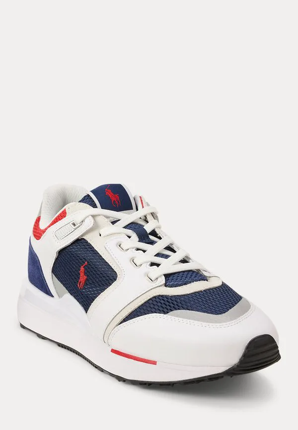 Кроссовки train 89 v2 с замшевыми вставками Polo Ralph Lauren, White/Navy/Red — фото 2