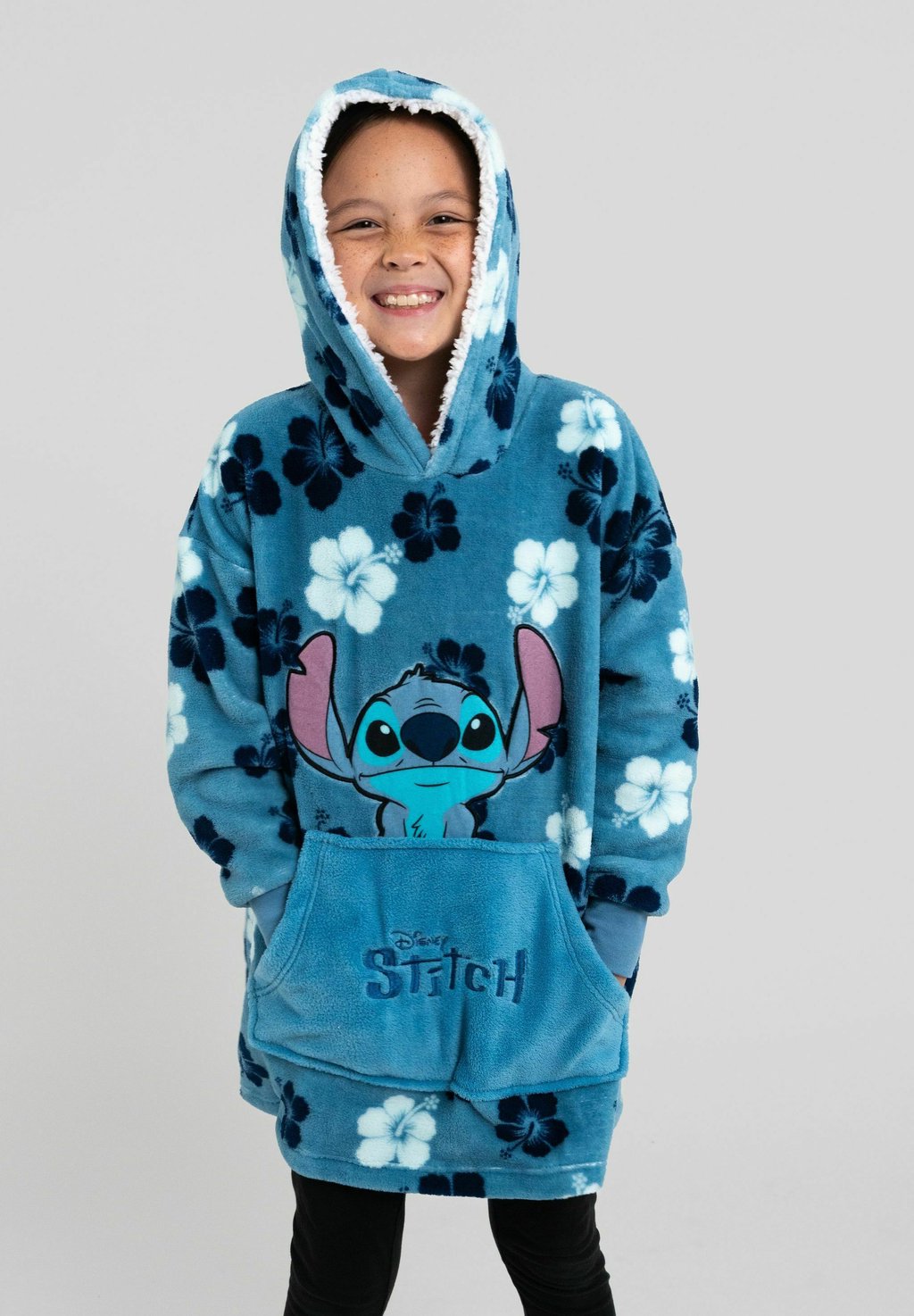 

Флисовая толстовка LILO STITCH OVERSIZE COZY HOODIE Disney, синий