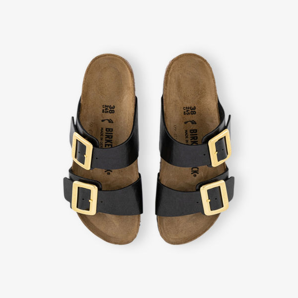 Сандалии Birkenstock Sydney на двух ремешках из кожи, черный — фото 2