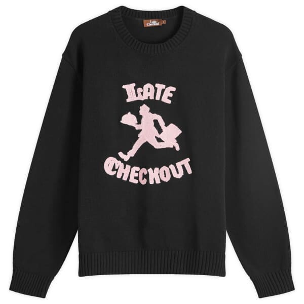 

Посыльный вязаный свитер Late Checkout, черный