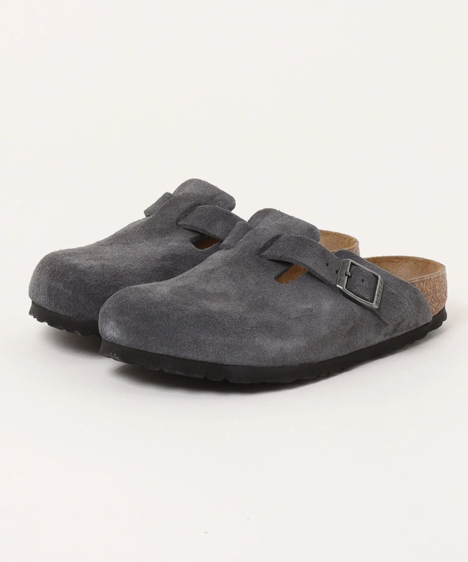 Унисекс сандалии Birkenstock Boston замшевые серые