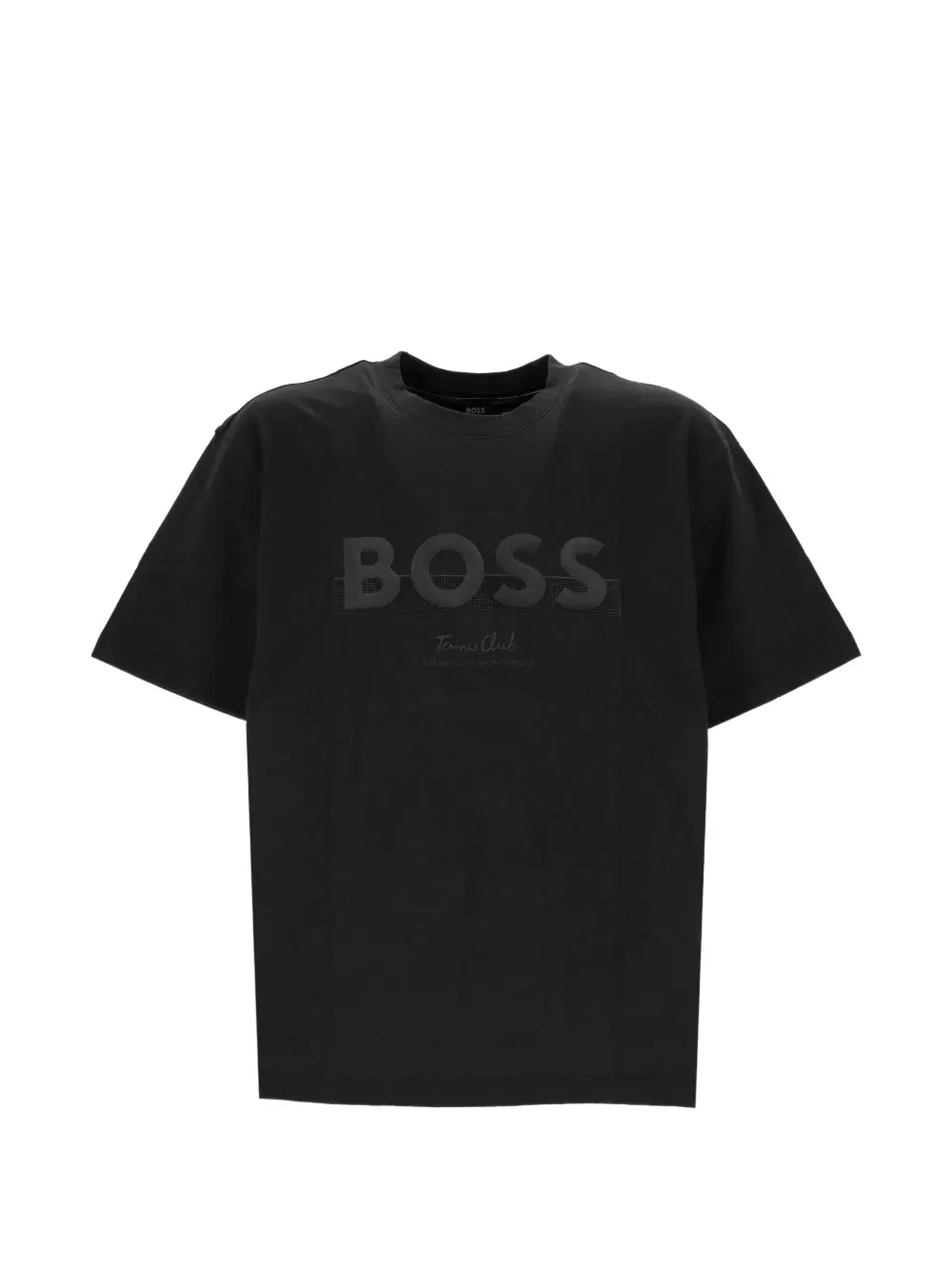Футболка с круглым вырезом и логотипом Boss, черный