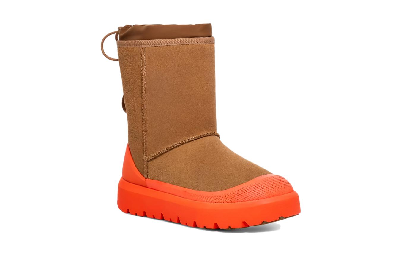 Классические короткие гибридные ботинки UGG для непогоды, цвет «каштаново-оранжевый» — фото 4