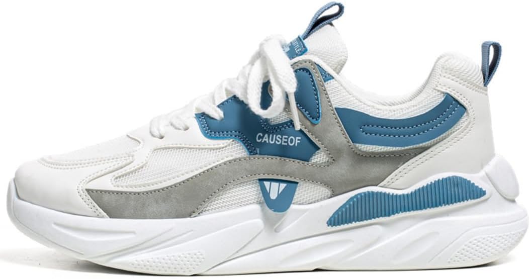 

Кроссовки для мужчин с цветными вставками, дышащие, легкие, для прогулок и занятий в зале, с мягкой подошвой и противоскользящей поверхностью Lexamen, синий