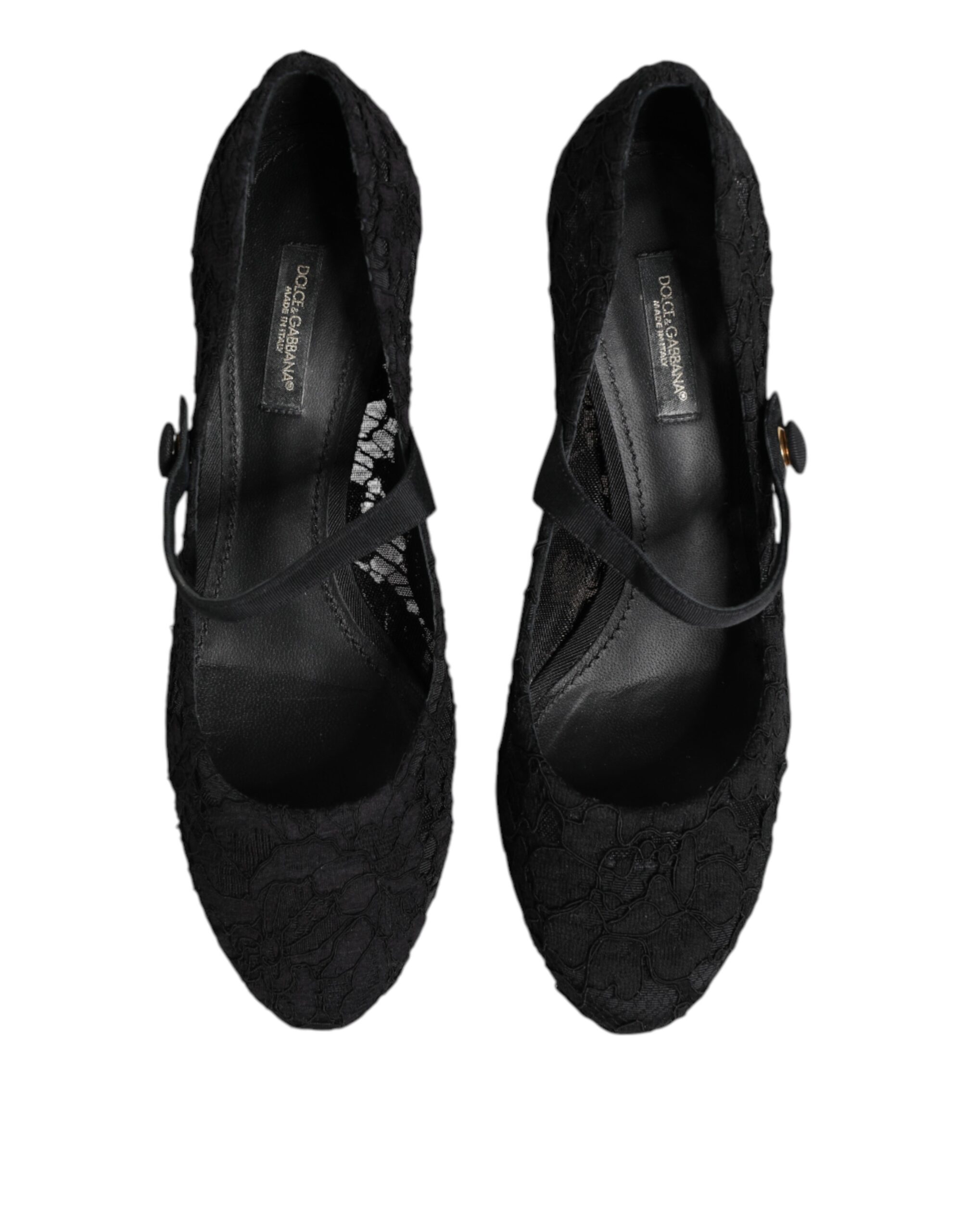 Черные туфли-лодочки Mary Jane Taormina на шнуровке Dolce & Gabbana, черный — фото 3
