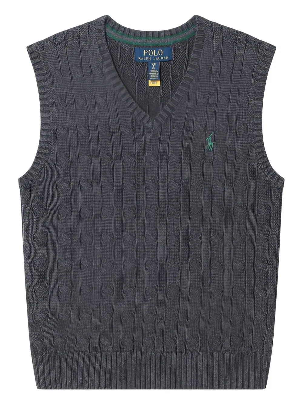 Жилет Polo с косами Polo Ralph Lauren Kids, серый