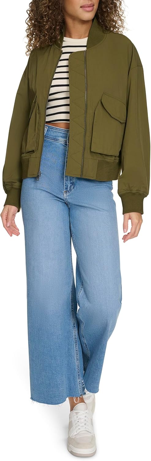 Levi's Женская облегченная короткая куртка-бомбер, Army Green — фото 2