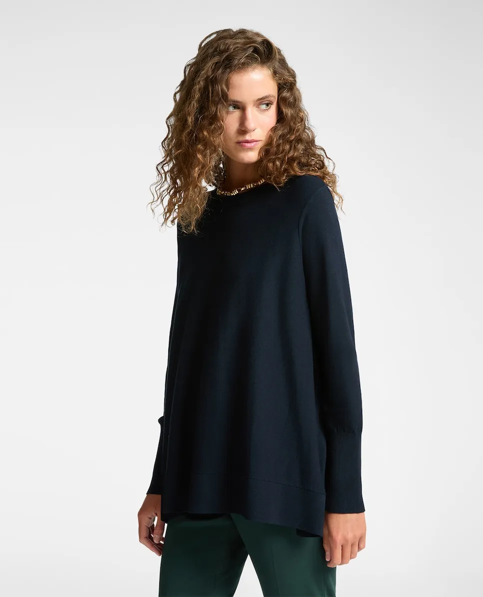 

Женский свободный джемпер со съемным воротником Elena Miró, черный