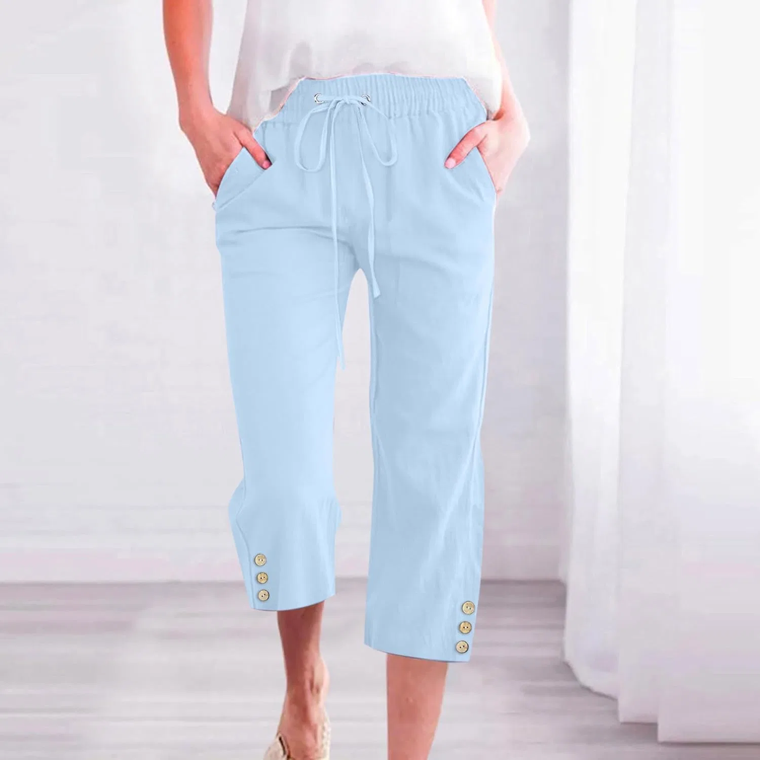 Шорты свободные, Light Blue — фото 2