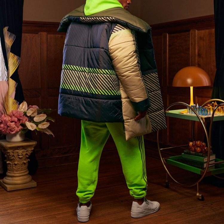 Стеганая куртка унисекс Пирит/Темно-синий/Дикая сосна/Черный Adidas Originals, темно-синий/черный — фото 4