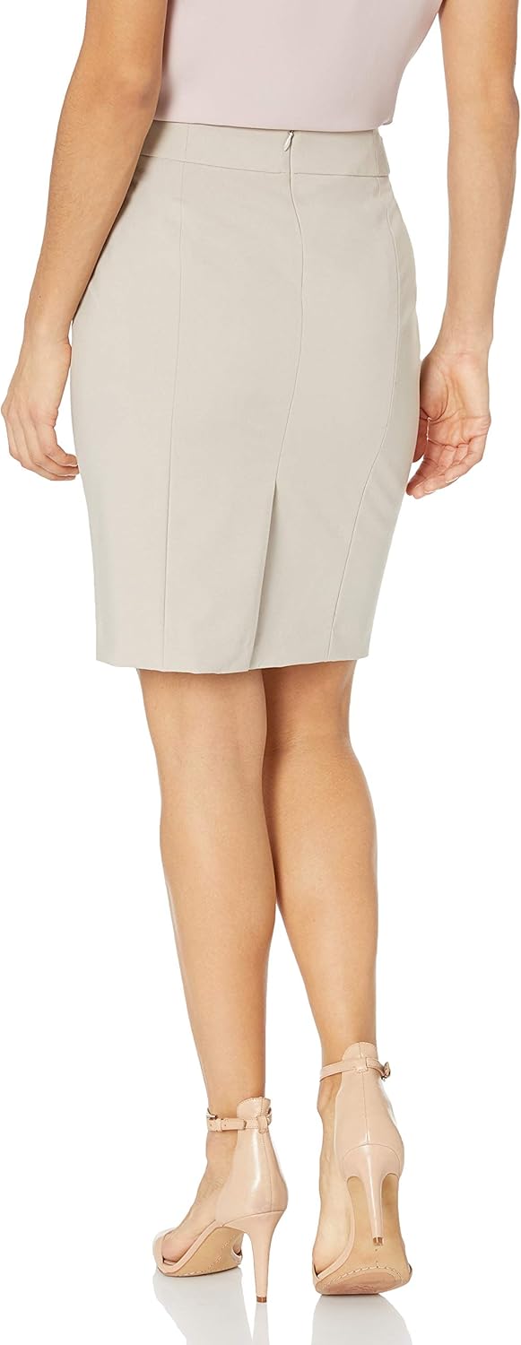 Женская юбка-костюм Calvin Klein Classic Fit Straight Lux (стандартного и большого размера), Khaki — фото 2