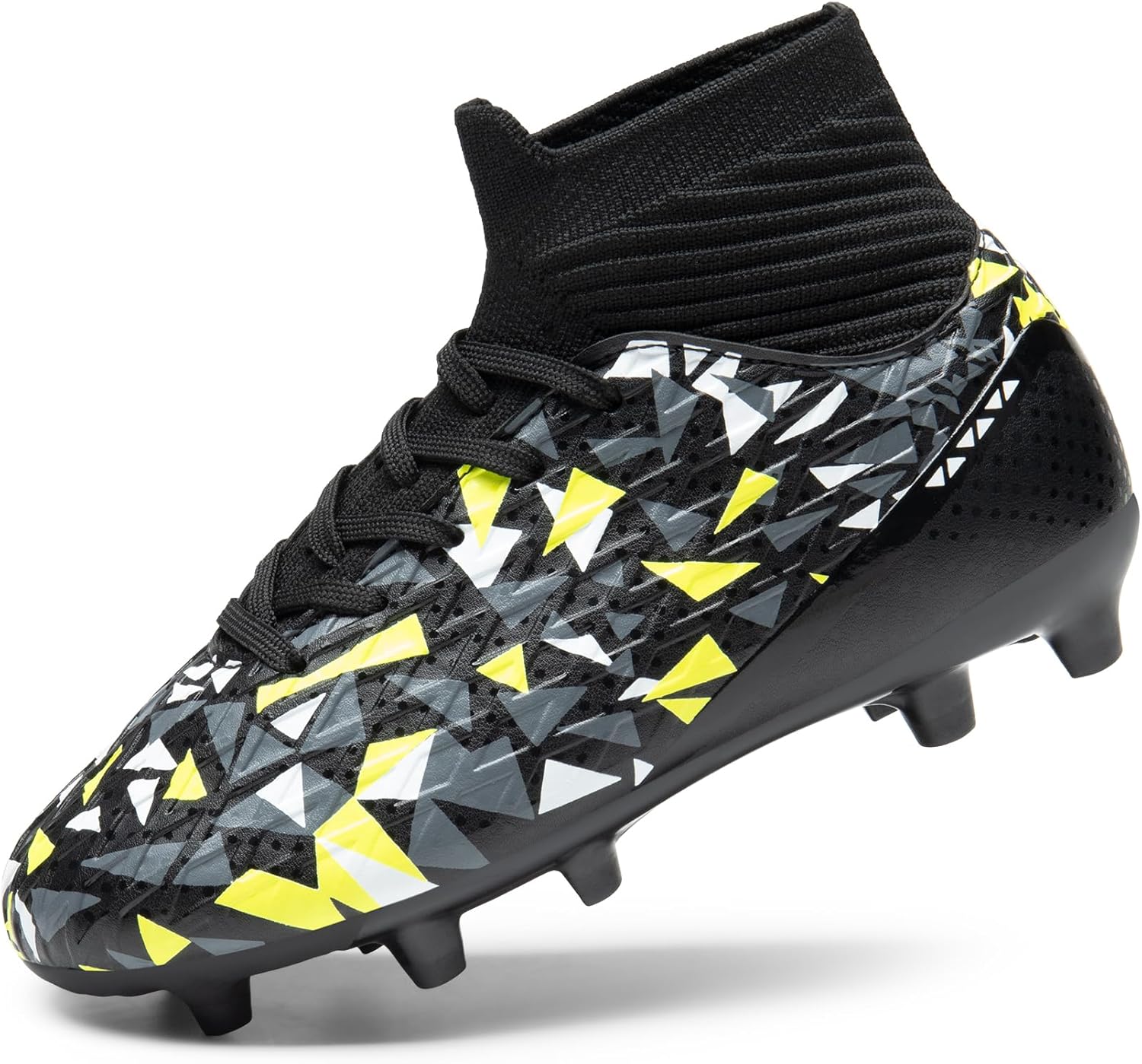 

Футбольные бутсы DREAM PAIRS для мальчиков, высокие, с твердой подошвой для игры на грунте, для детей младшего и старшего возраста, черный/зеленый