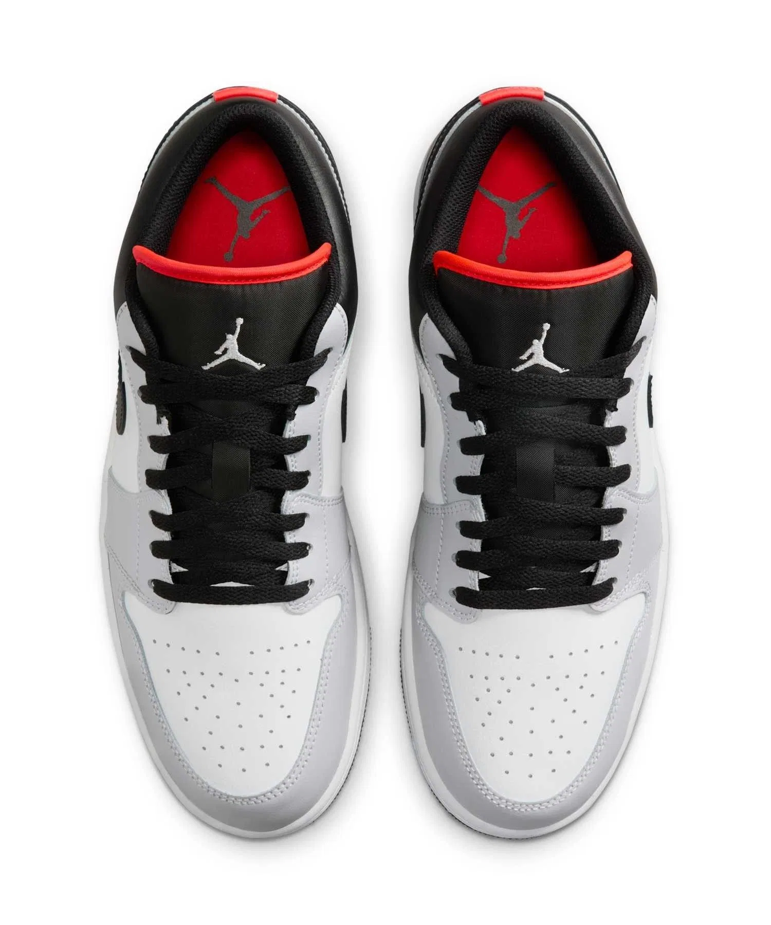 Мужские кроссовки Air Jordan 1 Low из натуральной кожи JORDAN BRAND серые — фото 4