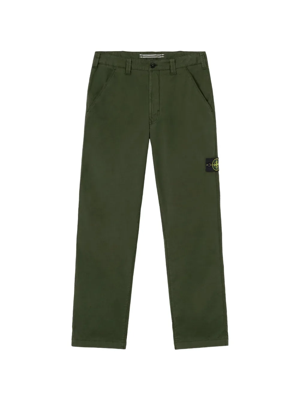 Чиносы с поясными шлевками Stone Island, зеленый