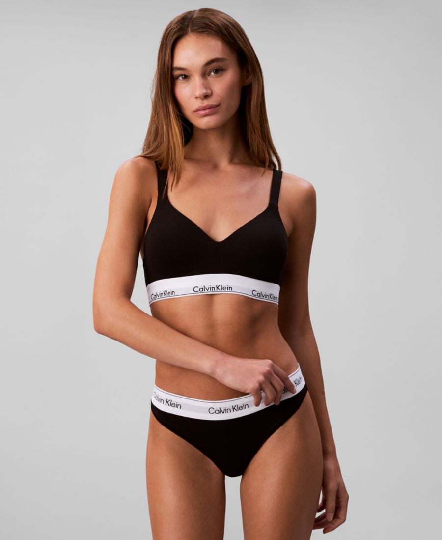 Женский бюстгальтер-топ с полной поддержкой и эффектом подтяжки Calvin Klein, Black — фото 2