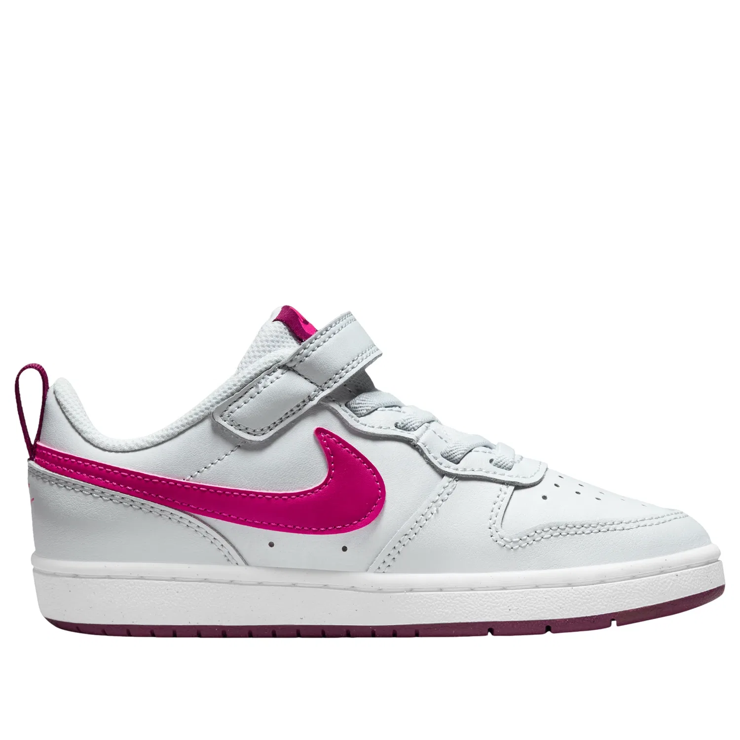 Кроссовки Nike Court Borough Low 2 'Grey Bright Pink' BQ5451-015, серый — фото 2